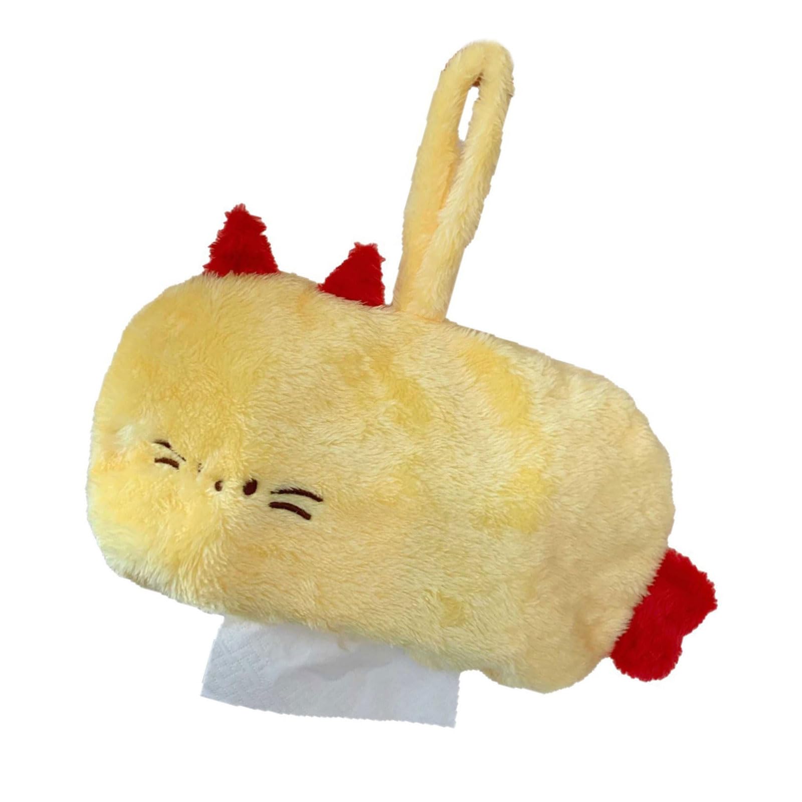 Unique Adorable Shrimp Themed Plush Fabric Hanging Tissue Box Organizers for Car Use and Home Storage Hangable Box