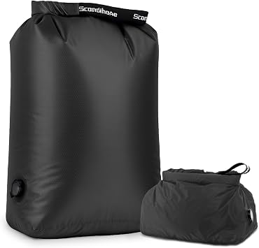 Travel Laundry Bag, Pump-free Vacuum Compression Dirty Clothes Bag, Large Reusable Waterproof & Washable Laundry Bag, Wet and Dry Bag, Ideal for Suitcases, Cruise Essentials 1 Pack Black