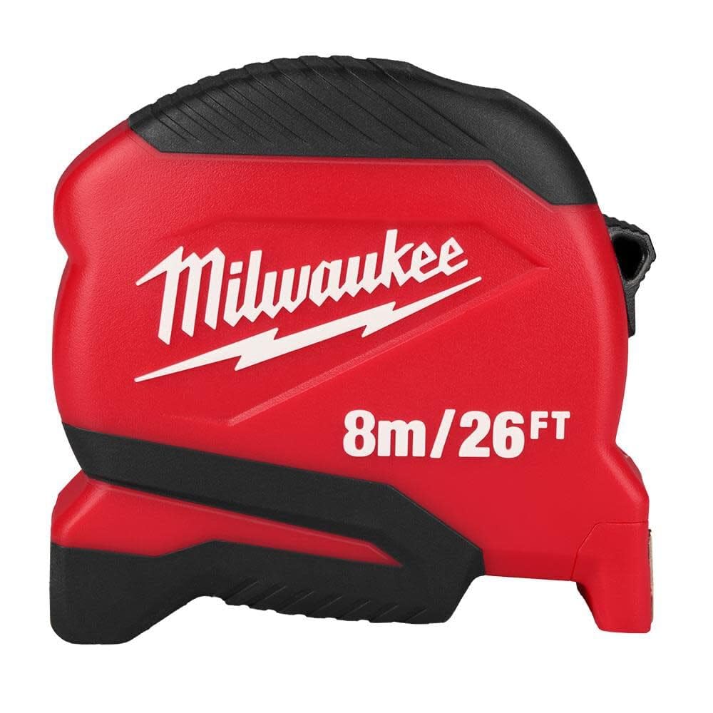 Milwaukee Electric - Metro a nastro compatto, 8 metri
