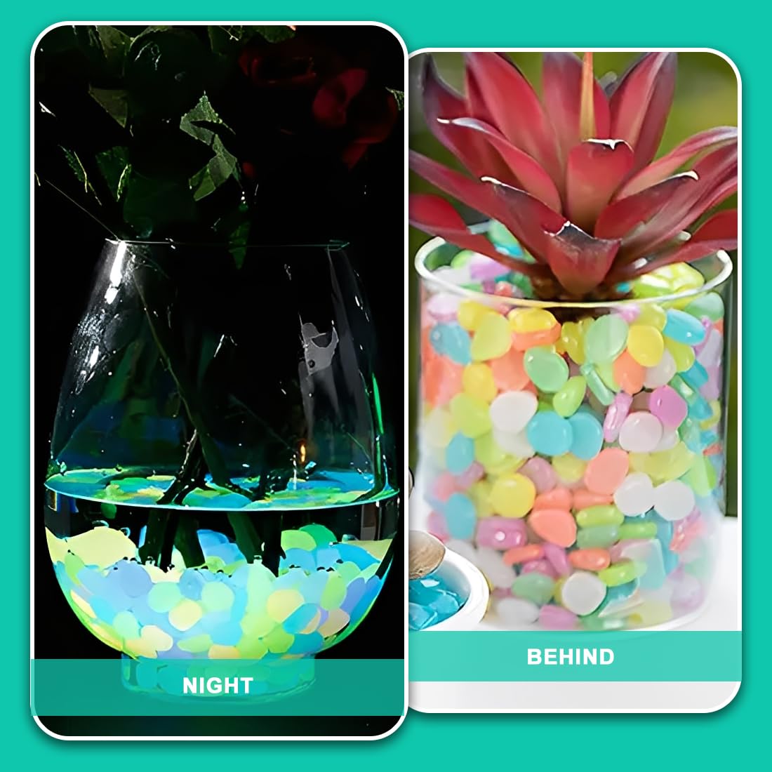 GXGM 300 piedras luminosas, piedras decorativas, piedras de jardín con luz o energía solar, adecuadas para acuarios, macetas, jarrones, exteriores, césped, pasarelas
