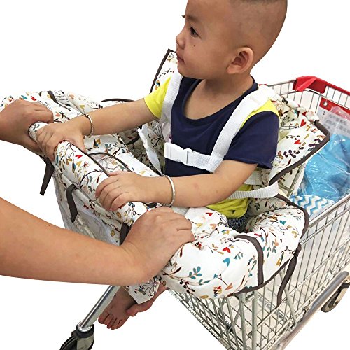 Kakiblin Portable Shopping Trolley Cover For Baby Toddler, 2 In 1 Highchair Cover Universal Size Machine Washable #TOP2