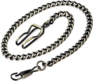 BOSHIYA Pocket Watch Chains for Men Vintage Metal Albert Vest Chain Accessories/Color: Gold/Silver/Black/Bronze