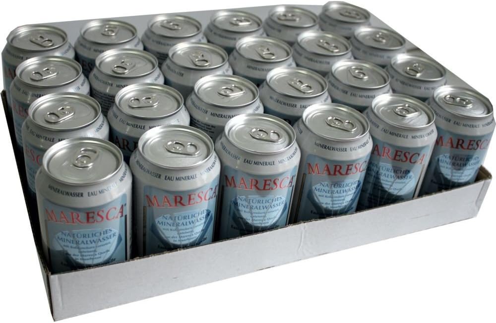72 x Maresca Sparkling Water cans 72 x 0,33 Liter