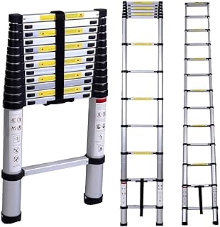 GOBBLER 6.2m (20.5 ft) Portable & Compact Ultra-Stable Aluminium Telescopic Ladder Multipurpose Step Ladder for Home & Out... Price In India