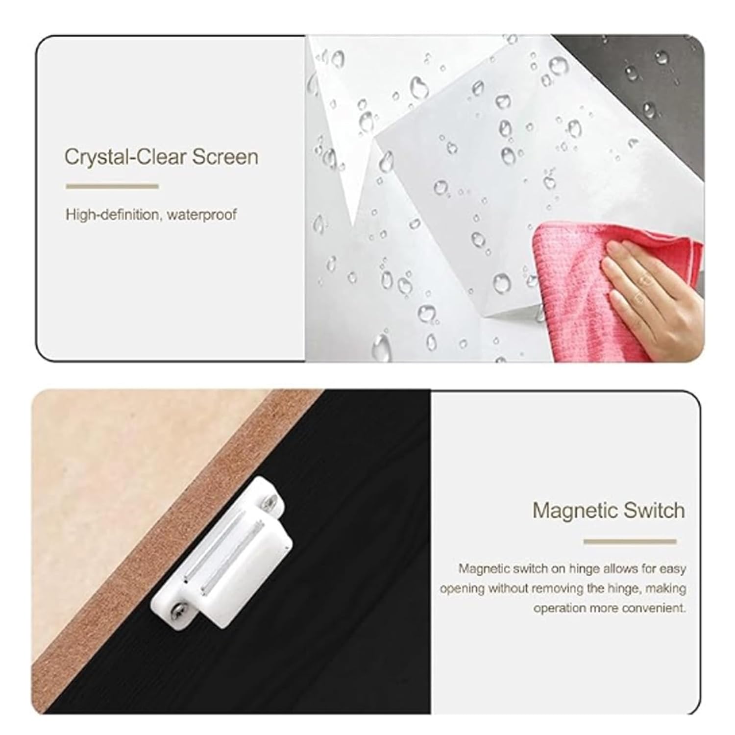 Breaker Box Cover Decorative, Wall Mounted Electrical Panel Cover Distribution Box Decorative Painting for Living Room, Bedroom, Office, Cafe(Black D,40x60cm/15.7x23.6in)