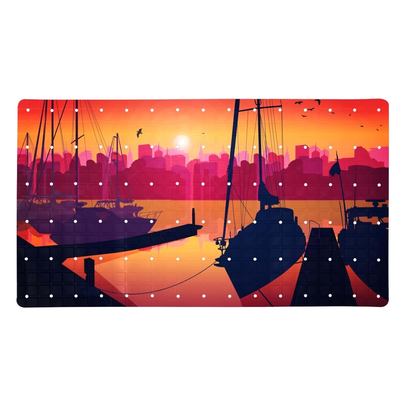 Tapis de bain antidérapant Shipyard avec ventouse puissante sans latex
