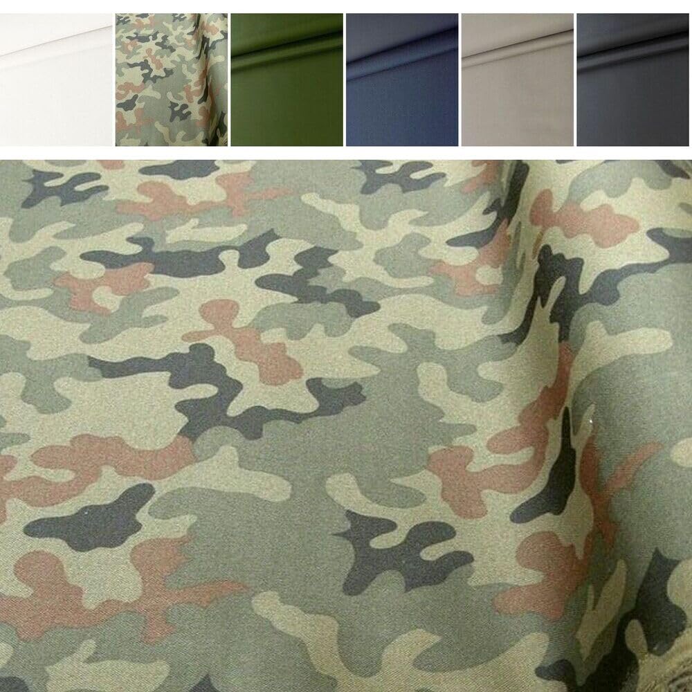 TESSUTO IN COTONE MIMETICO GRIGIO E VERDE | Tessuti | La Tana dello Spillo