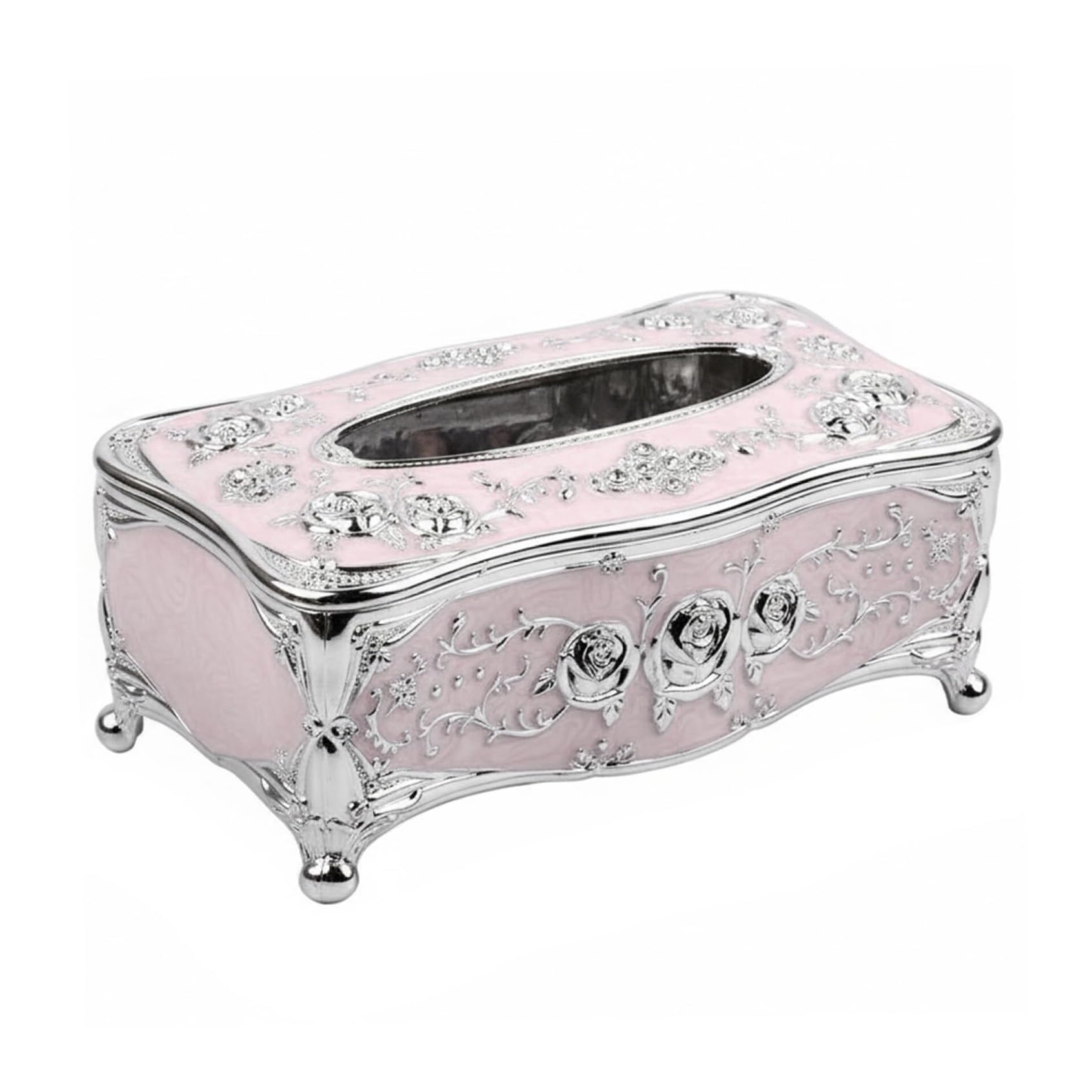 Boîte à mouchoirs rose pour table de dîner et décoration salon élégante