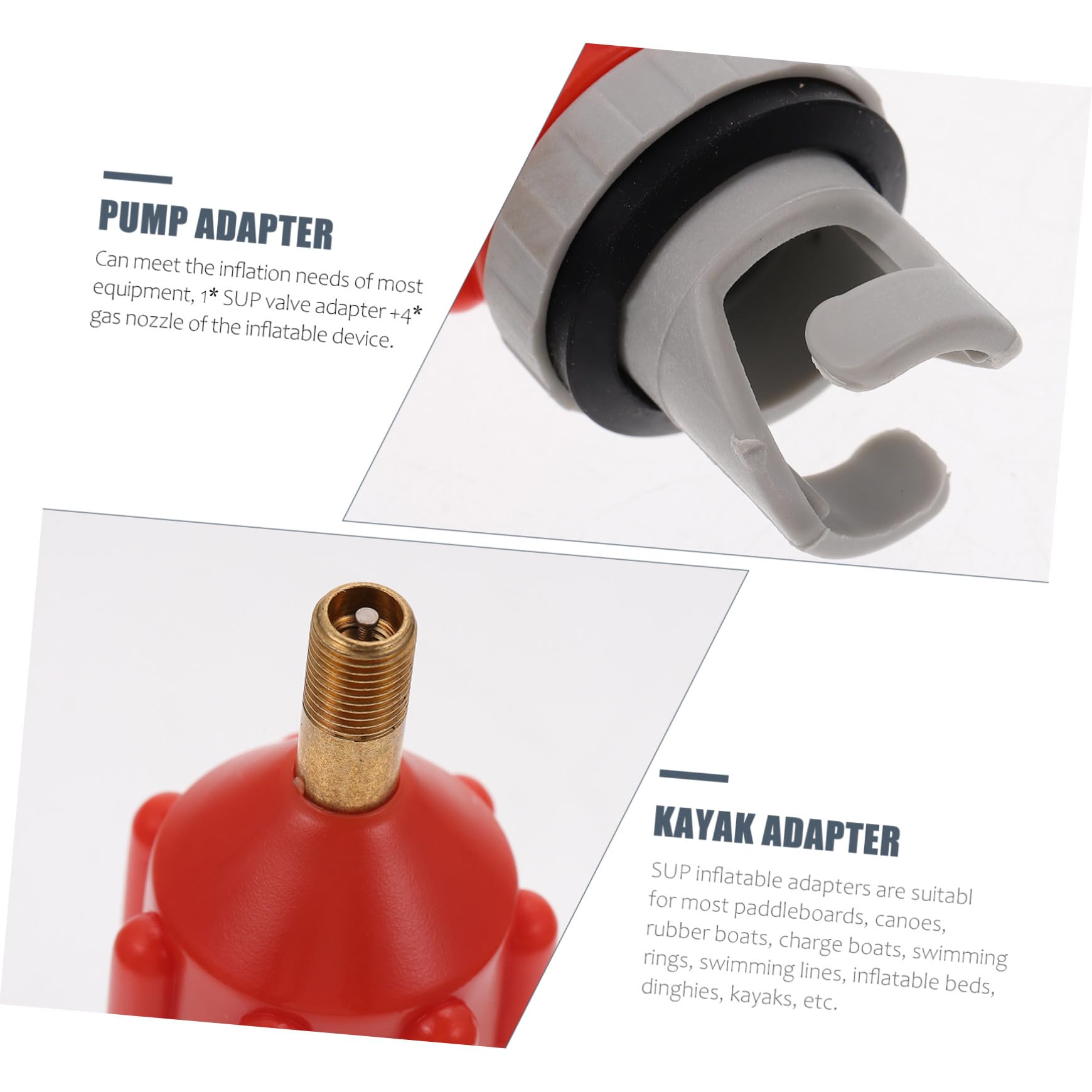 VANZACK Adaptador De Válvula De Aire Accesorios Inflables para Kayak Accesorios para Mangueras Kayaks Inflables De Aire para Inflables Accesorio De Manguera Plástico Duro