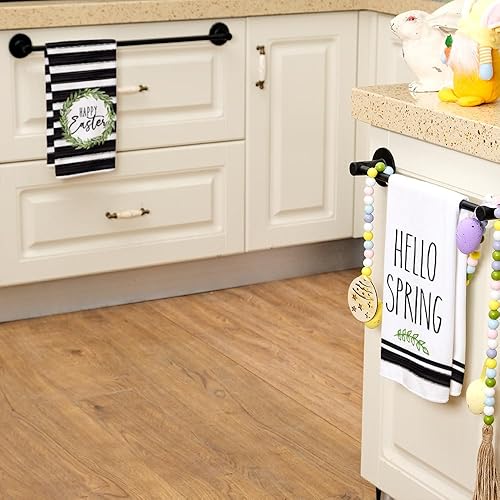 Miniatura 5 de ARKENY Toallas de cocina de Pascua para decoración de Pascua, paños de cocina con corona verde, 18 x 26 pulgadas, ultra absorbente, toalla de mano