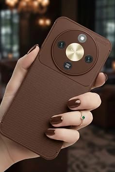Coverzone Honor Magic 8 Lite Uyumlu TPU Silikon Kılıf, Ultra Slim Fit Karbon Fiber Desenli, Darbe Emici, İnce ve Hafif, Şık ve Koruyucu (Kahverengi)