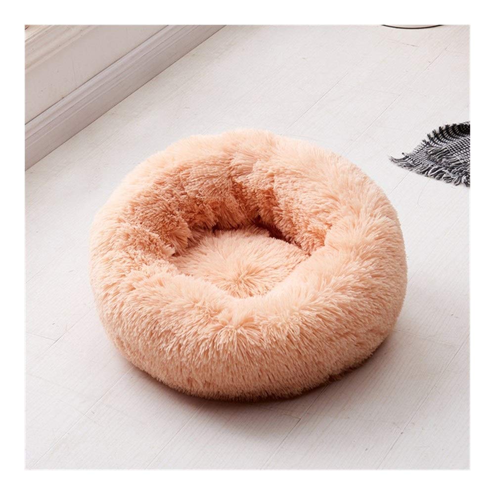 Panier lit pour chien rond et chaud en peluche douce taille L 70cm couleur 5