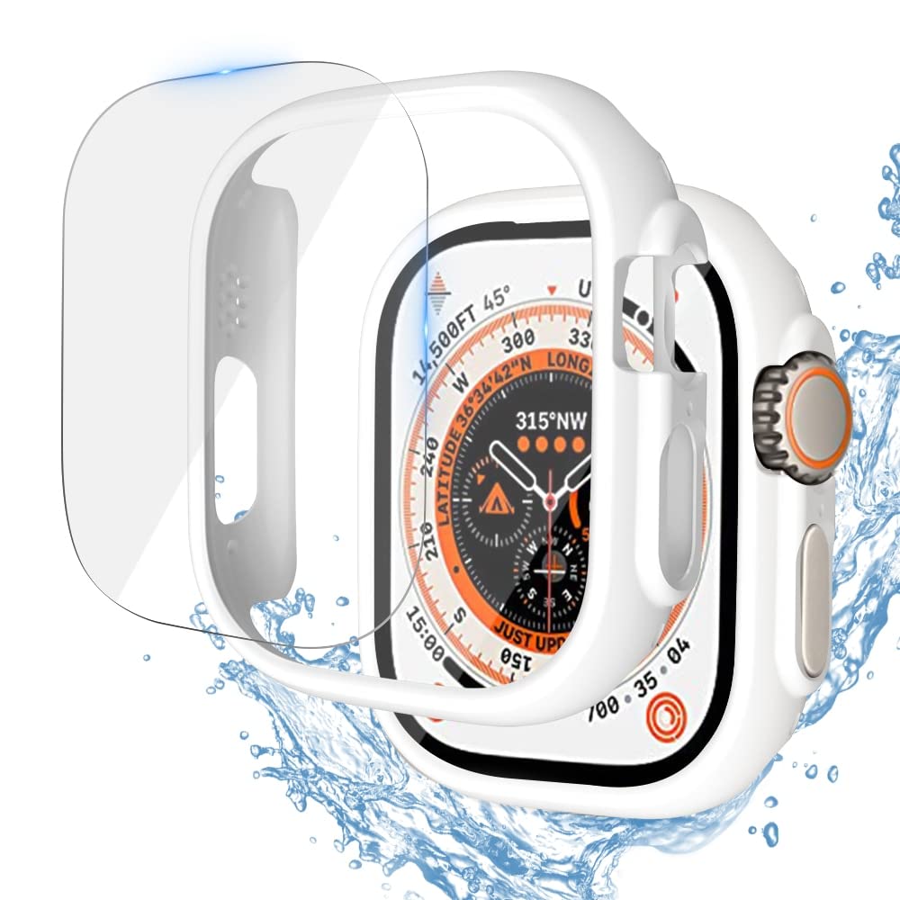 Étui iwatch 8 Ultra blanc mat pour préserver l'écran en randonnée et sport outdoor