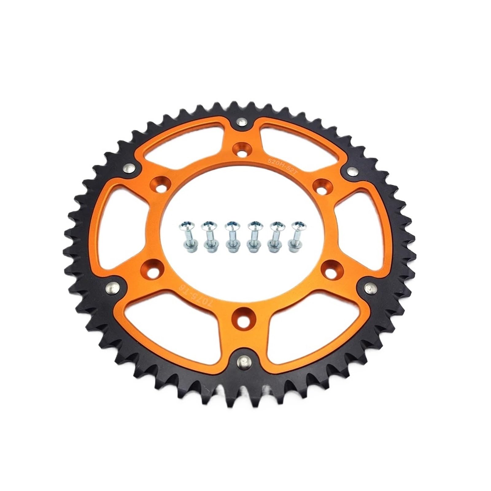 EJUOYO Chain Sprocket Fit For Gasgas 125-530 1991-2023 Motorcycle Accessories Rear Sprocket 520 Chain 51T 52T(52T)