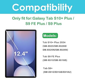 ProCase 2 Pack Screen Protector for Galaxy Tab S10 Plus 2024/S9 FE Plus