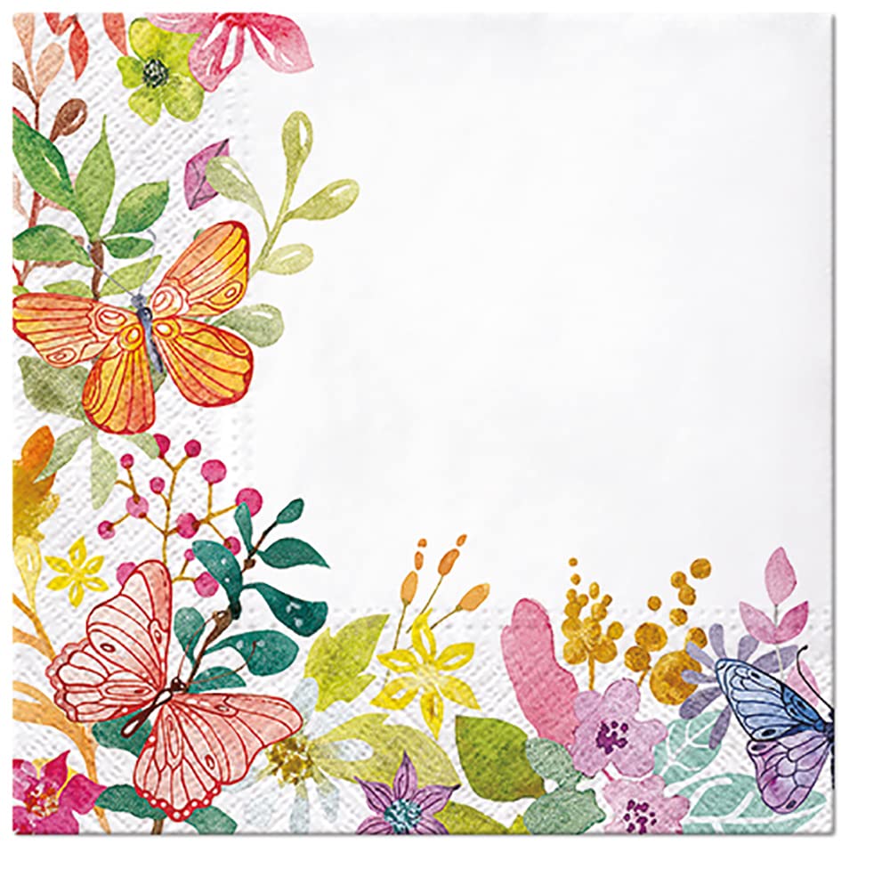 Tovaglioli Di Carta 3 Strati Tema Gnomi - 33x33 Cm - Confezione 20 Pezzi