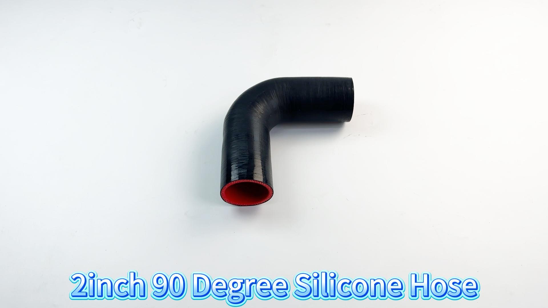 2 Inch 51mm Silicone Coupler 2 Inch (51mm) Silicone 90 Degree Elbow Hose - 3-Ply Reinforced For Turbo Intercooler Pipes 2 In 90 Degree Elbow Pvc - Foto 7