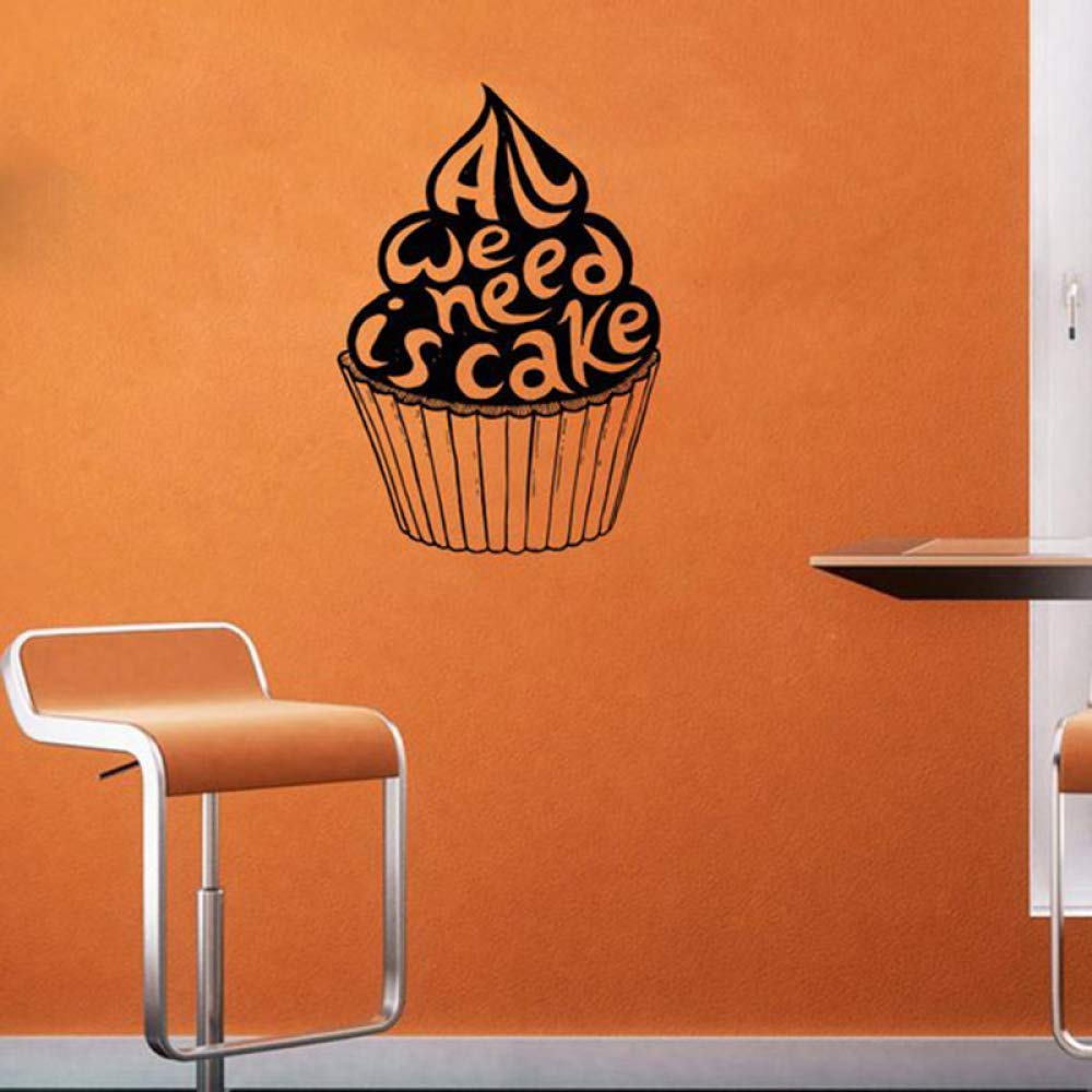 Zqyjhkou We Need Is Cake Quotes Wall Sticker Sweets Cafe | Desertcart  Seychelles, image size:1000x1000