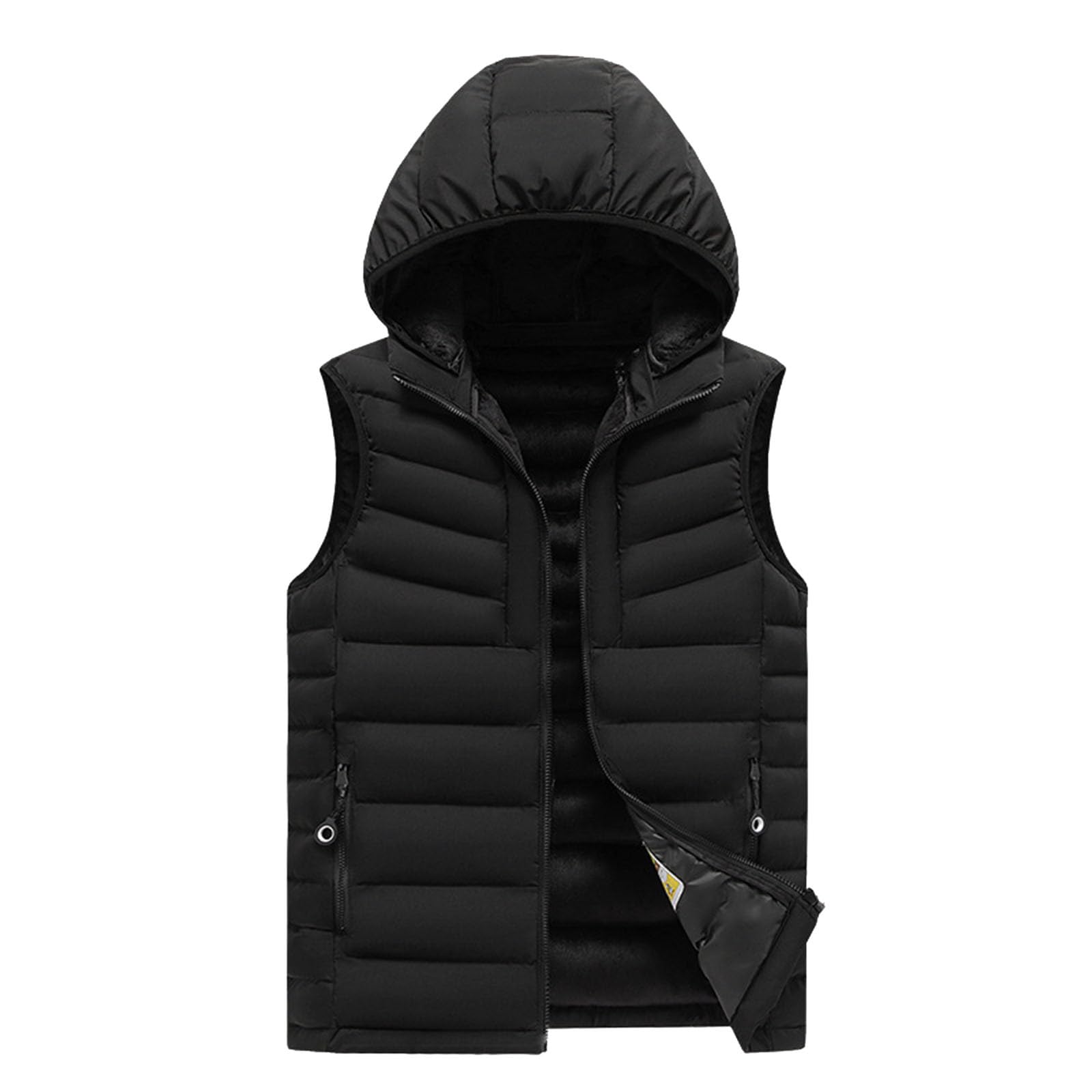 Genérico Chaleco Plumas Hombre Chalecos Acolchados Invierno Abrigo Pluma Sin Mangas chaqueta térmica para correr acolchado con bolsillos ajuste regular Gilet Exteriores Talla Grande