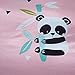 KFZ Baby Panda Printed Duvet Cover Full Size, 3 Piece Full Duvet Cover (No Comforter Insert) and 2 Pillow Covers, Cute Panda Pink Bed Sheets for Kids Bed Room Decor