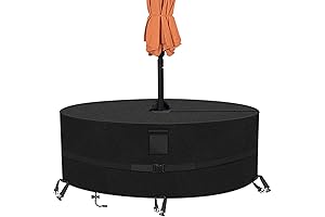 KOVSHUIWE Outdoor Round Table Cover with Umbrella Hole