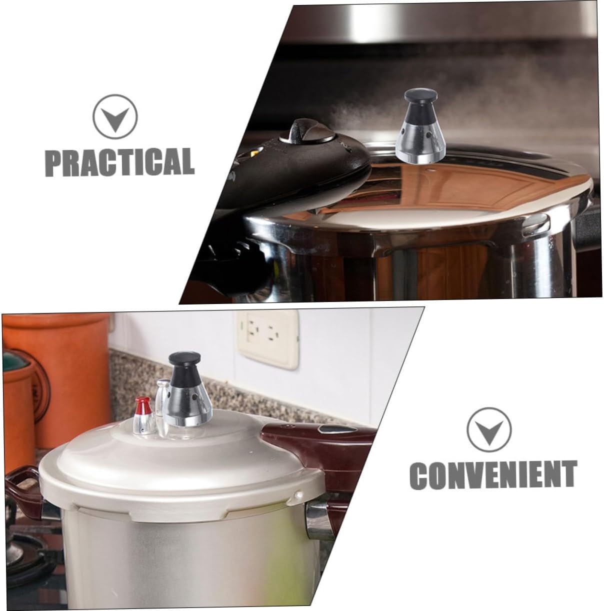 7-Piece Pressure Cooker Accessories Set Pressure Relief Valves Heat Resistant Handle Sealing Rings and Other Models Essential Replacement Parts for Home Cooking
