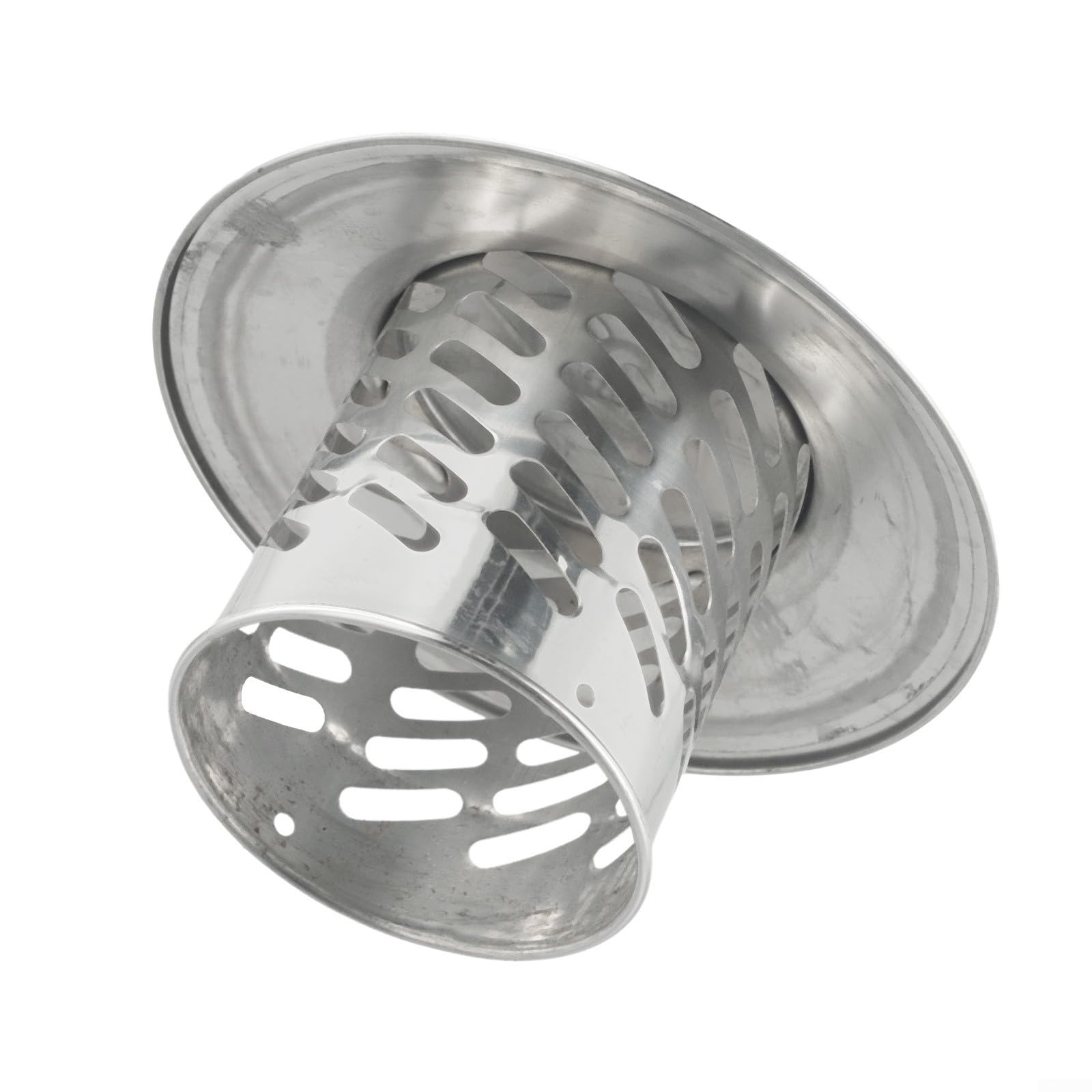 Osłona komina, nasadka kominowa ze stali nierdzewnej do rur odpowietrzających, srebrna, 80-200 mm (110 mm (4 cale))(80mm(3inch))