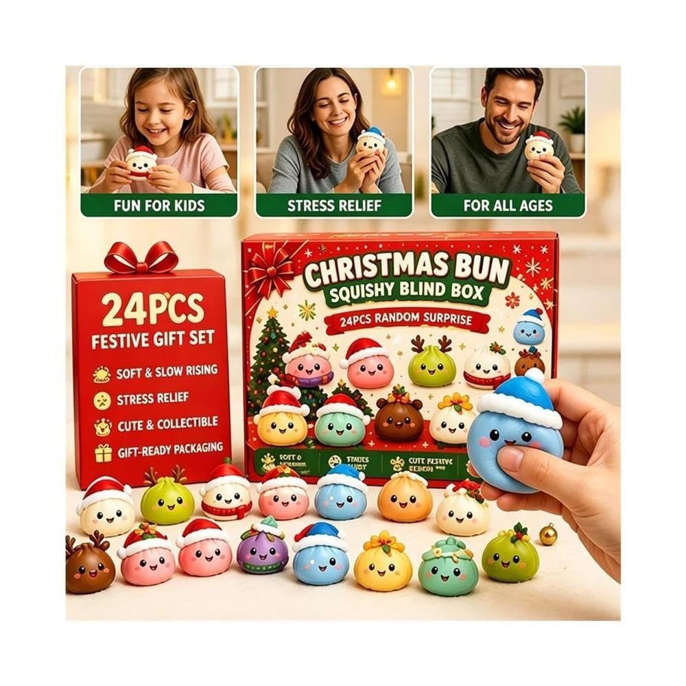 Calendario dell'Avvento Squishy 2026, scatola for il conto alla rovescia a sorpresa di 24 giorni for adulti(2box)