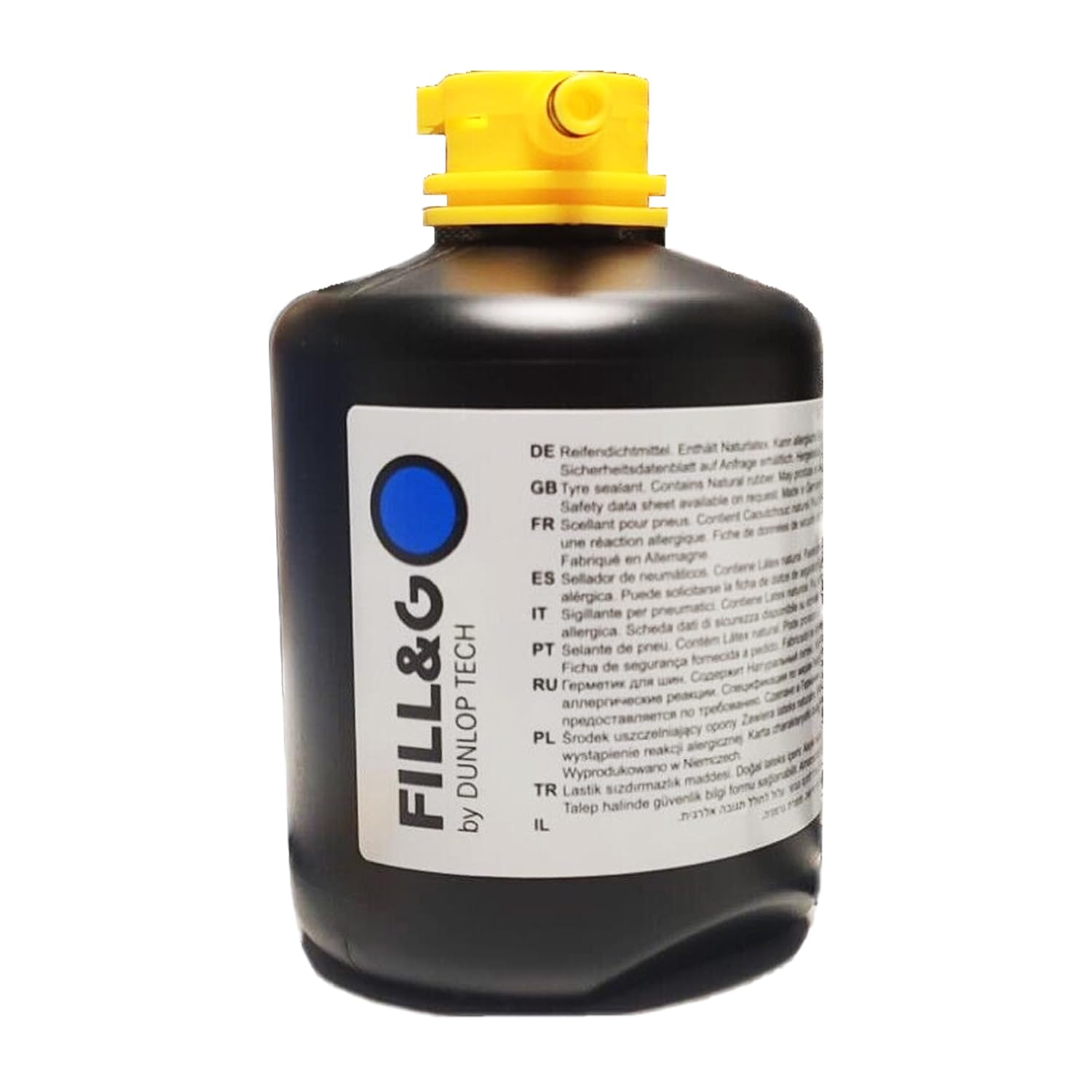 Generico Sistema di Riparazione Pneumatici Fill&Go by Dunlop Tech, Set gonfia e ripara con Liquido Sigillante d'Emergenza, Pompa Elettrica (450 ML)