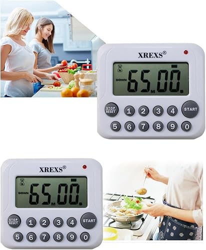 Miniatura 5 de XREXS Temporizador digital de cocina con pantalla LCD grande Temporizador de cuenta regresiva Temporizador de cocina con alarma fuerte con parte