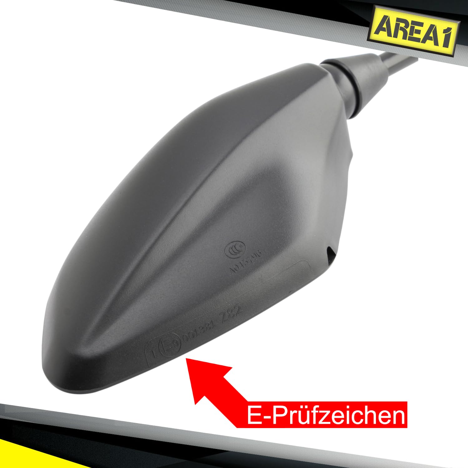 Area1 Set di specchietti per moto/Marchio di Omologazione E / 2xM10 destro, 2xM8 destro, 1xM10 sinistro, 1xM8 sinistro/adatto per Nevada 750, IE Classic, Club, Touring (V35