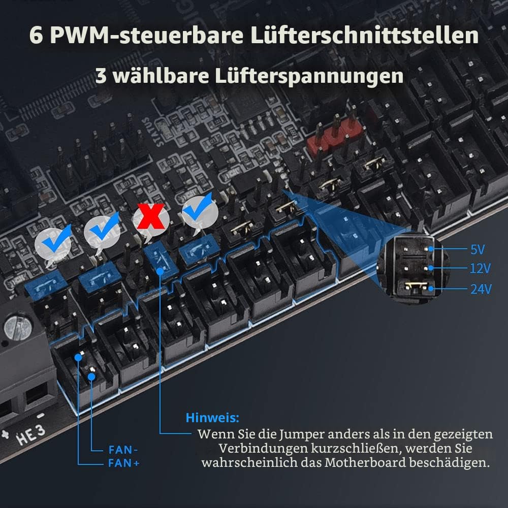 BIGTREETECH Octopus V1.1 Steuerplatine 32 Bit Kompatibler Touchscreen der TFT Serie, Unterstützt DIY Klipper Firmware Und Raspberry Pi für Voron 3D-Drucker