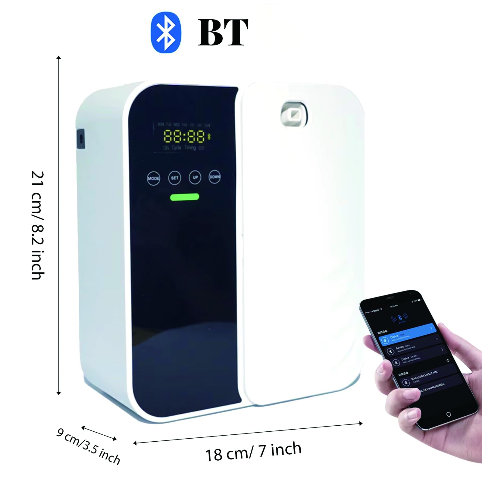 Difusor de Aroma Inteligente – Difusor de Aceite Esencial sin Agua de 500 ml con Control por Aplicación y Temporizador, Cubre hasta 1000 m³, Difusión de Fragancias para Casa, Oficina y Hotel