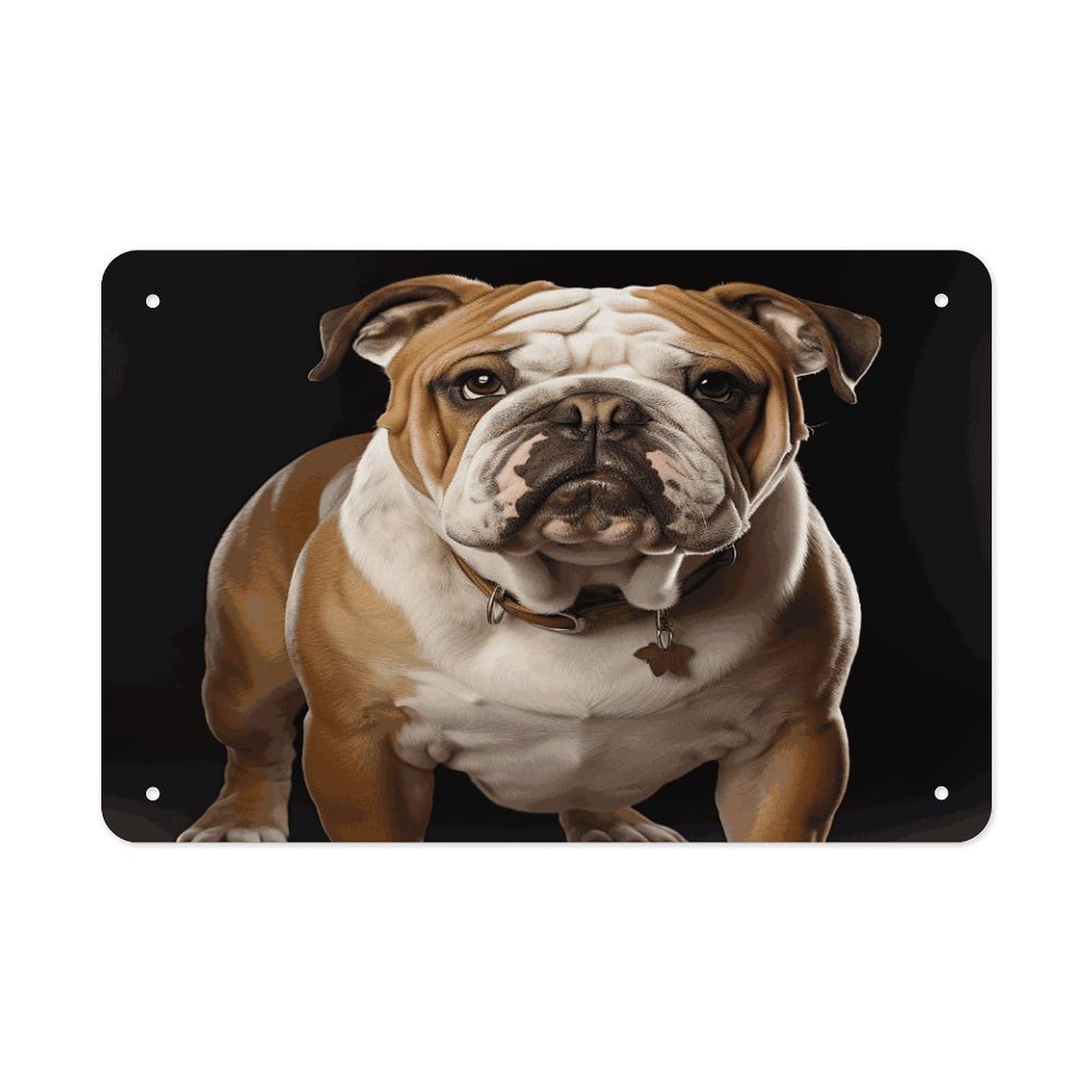 Fodpand Style English-Bulldog Wall Art Metal Signs Tin Sign