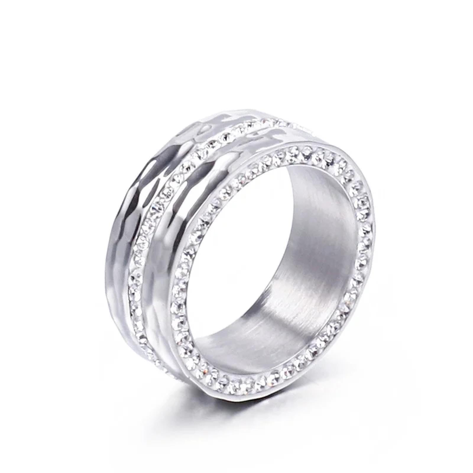 Ring Ringe Damen Bijouterie Herren Design Gold Farbe Charm Ringe Für Frauen Zweireihige Cubic Zirkon Hochzeit Phantasie Verschiedene Größen Verlobungsringe