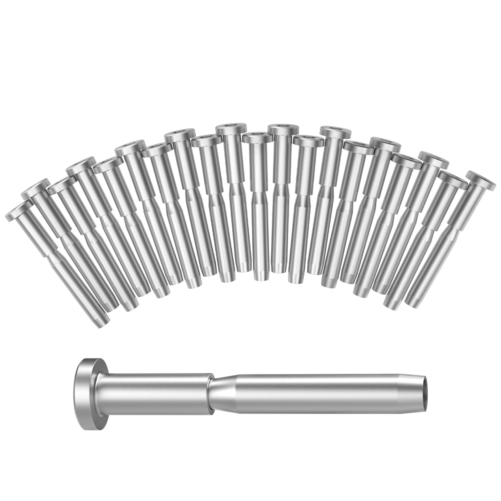 Amazon.co.jp: BLIKA 20個パック インビジブルレシーバーとスウェージ