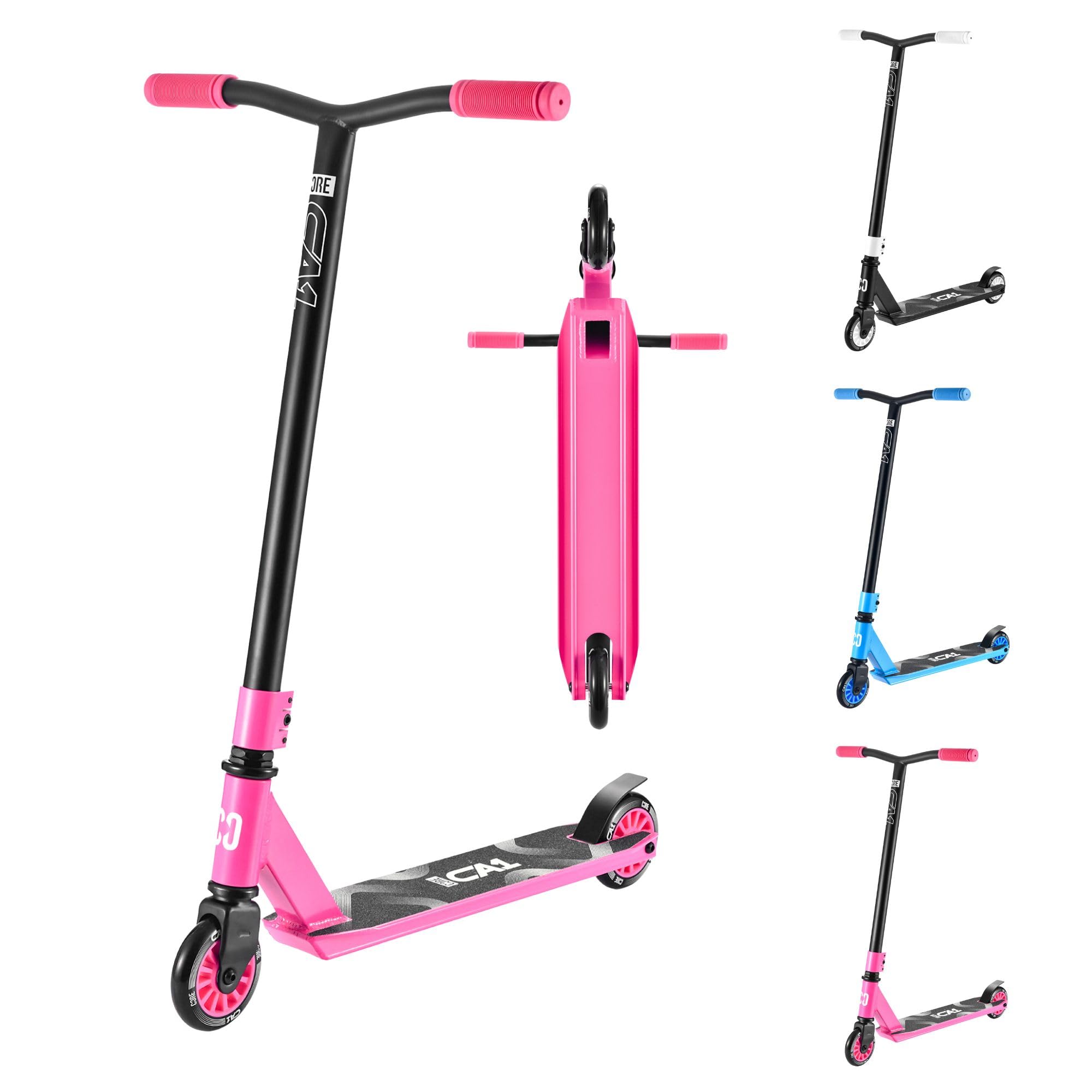 CORE CA1 Beginner Stunt Scooter - Scooter for Kids aged 6-12+, 360° Spin Kick Scooter for Tricks with 110mm Wheels - Pro Scooters For Teenagers & Kids - Pink