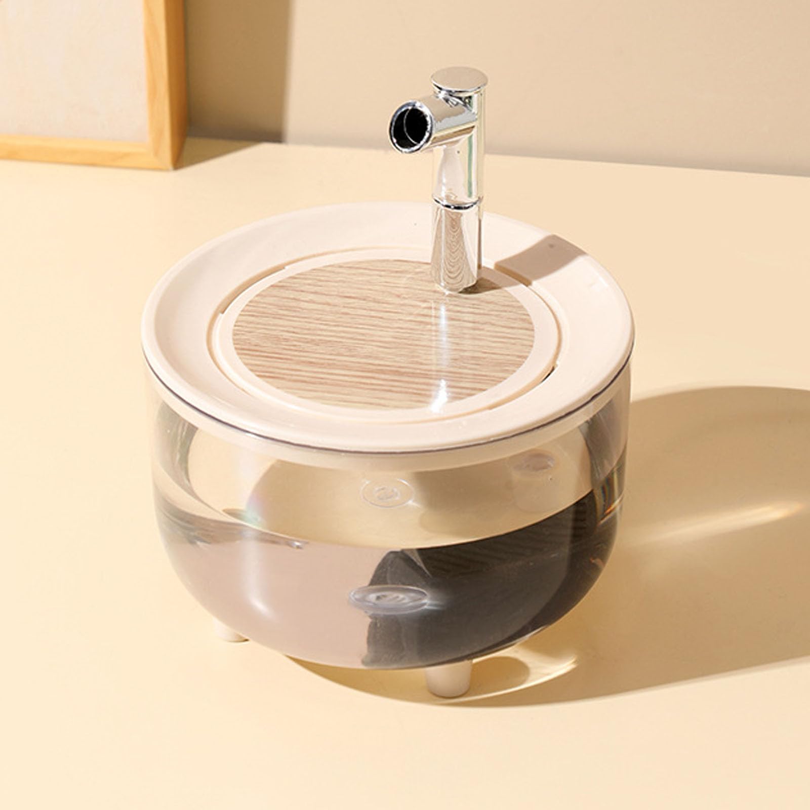 Bebedero Para Mascotas, Fuentes De Agua Para Gatos Para Interiores, Fuente De Agua Inalámbrica USB De 1 L, Dispensador De Agua Para Gatos Con Apagado Automático, Comedero De Agua Visible,Rosado