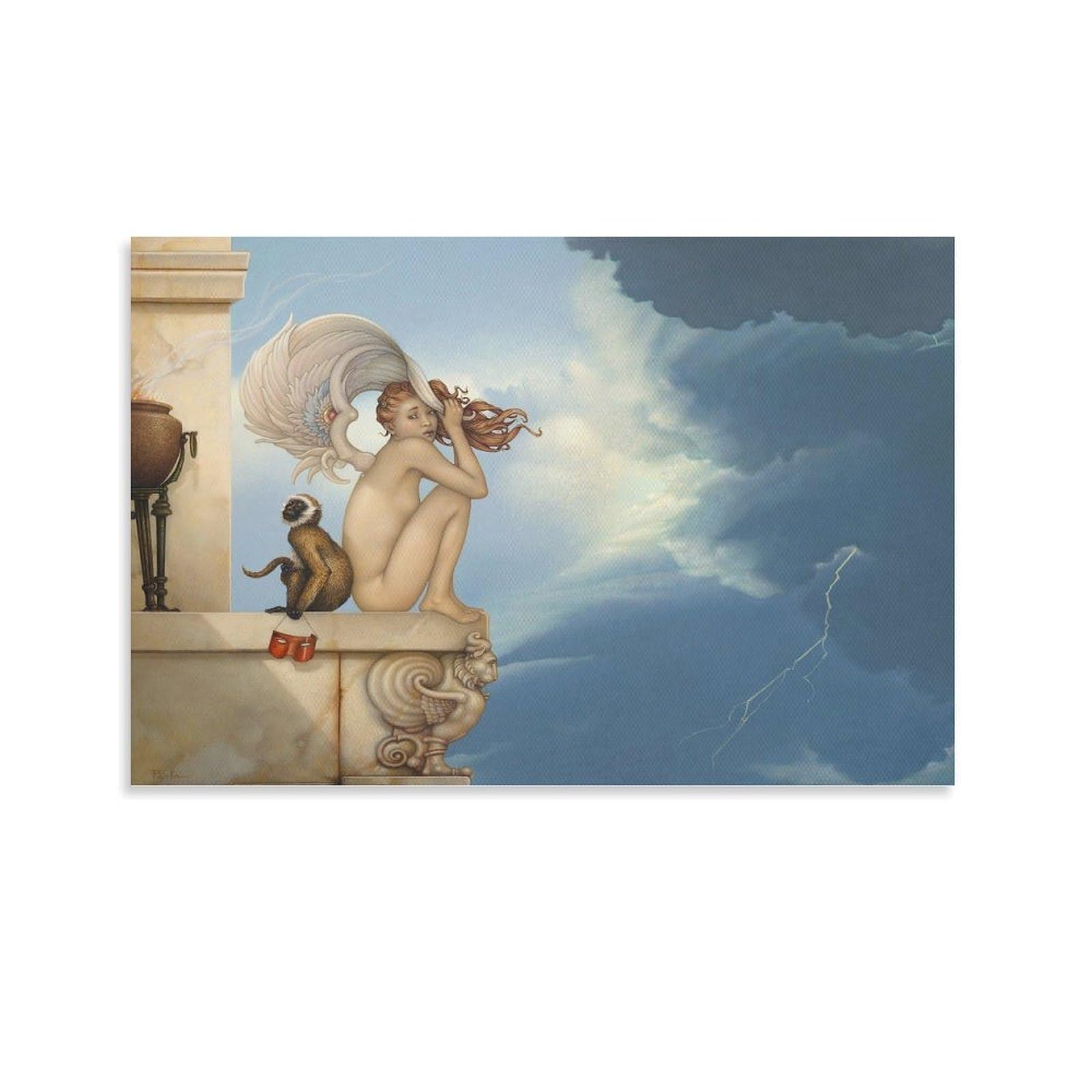 LZTEN Summer Storm by Michael Prints Parkes Prints Posters Canvas Wall Art Oil Paintings Deco Unframed 16x24inch