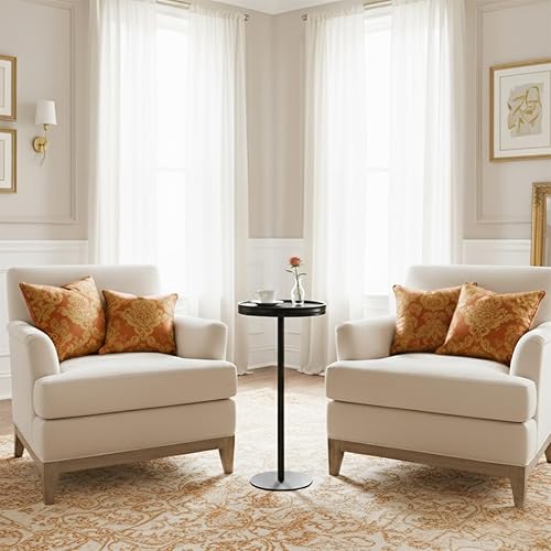 Miniatura 6 de Mesa redonda para bebidas, mesa de pedestal pequeña, mesa auxiliar redonda pequeña para espacios estrechos, mesa de Martini para sala de estar,