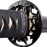 Vista 9 de Handmade Sword - Espada Katana de entrenamiento Iaido sin afilar de acero inoxidable, hecha a mano, espada completa, vaina negra