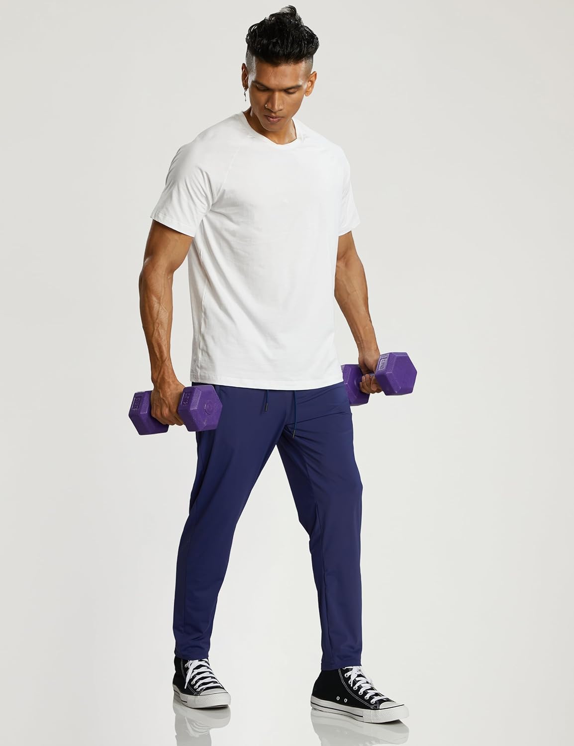 Ouber Men's Lightweight Athletic Pants Gym Workout Sweatpants Quick Dry Running Training - Image 3