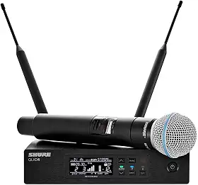 Shure QLXD Series QLXD24/B58-X52 Sistema portátil sem fio, supercardioide