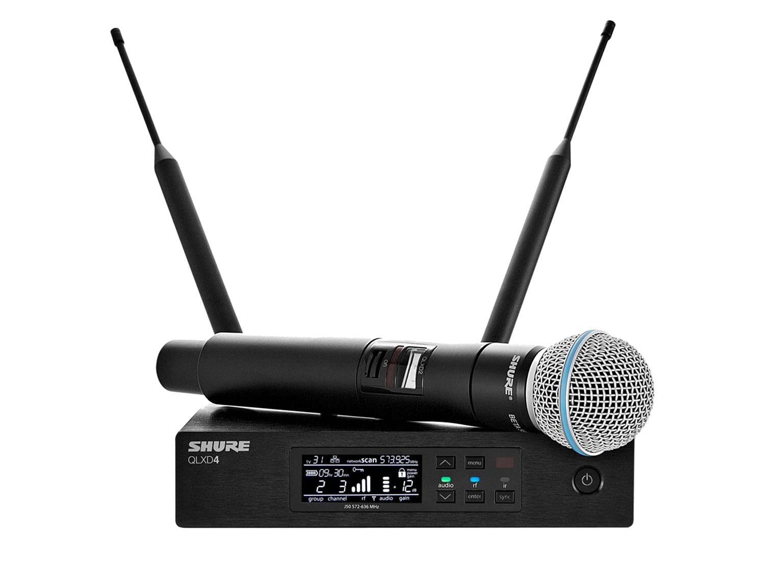 Shure QLXD24/B58 Wireless Microphone System with BETA 58A Handheld Vocal Mic
