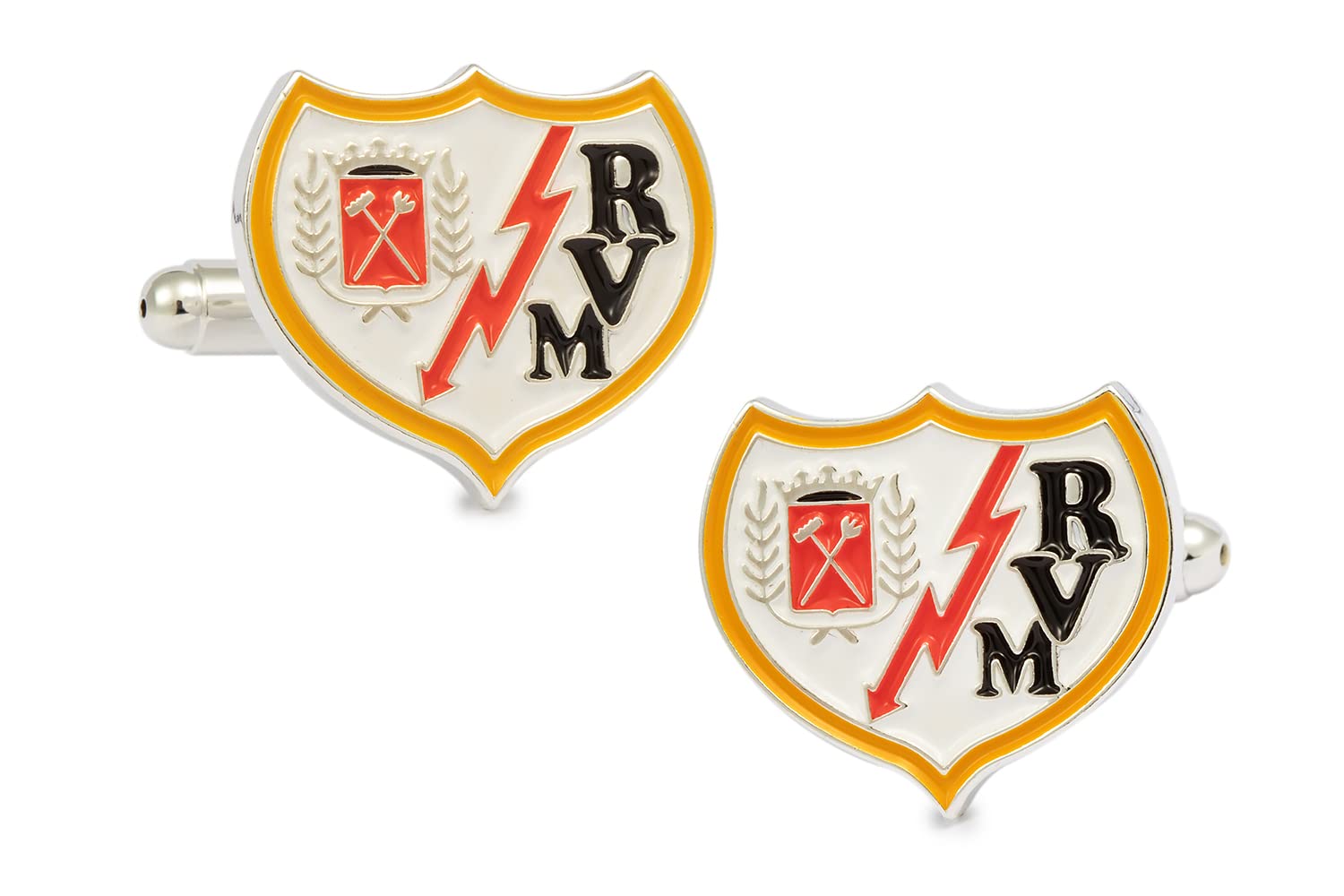Gemelolandia Gemelos para Camisa y Pin de solapa del Rayo Vallecano de Madrid Esmaltado a color -20x15mm
