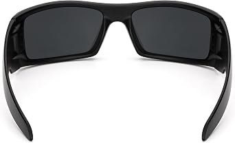 IOHLNG Sports Sunglasses Women Men Wrap Around UV Protection for Cycling Running Fishing Black Frame Grey Lens