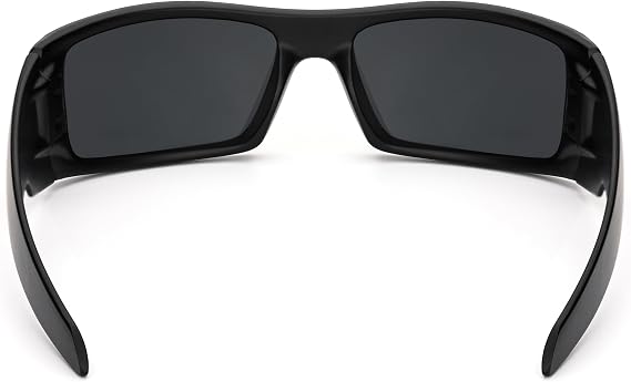 IOHLNG Sports Sunglasses Women Men Wrap Around UV Protection for Cycling Running Fishing Black Frame Grey Lens