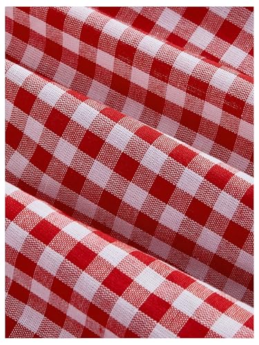 Floerns Women's Plaid Ruched Bust Sleeveless Vintage Bowknot Pleated Short Dresses4