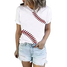 Baseball T Shirt Women Baseball Mom Tshirt Game Day Gifts Short Sleeve Tops