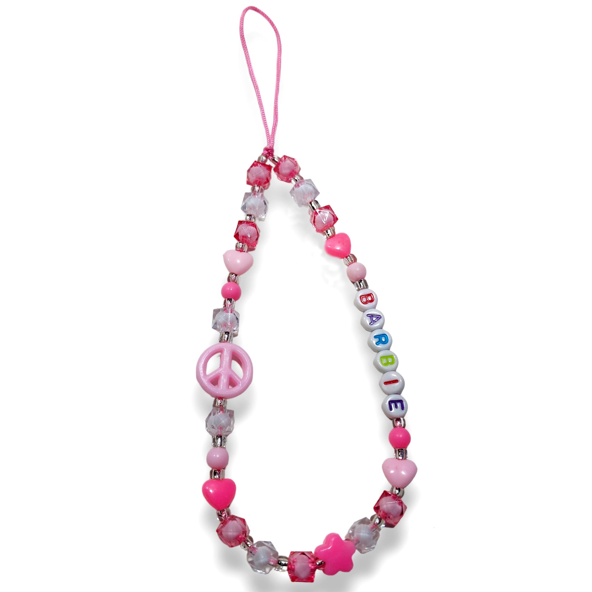 Multicolor Beaded Barbie Movie Themed Phone Charm Lanyard For Women, Men, Boys, Girls and Gender neutral, Free Size,Length - 19 CM (Phone Cover Not Included)-image-7